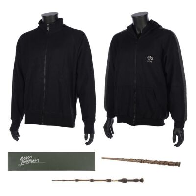 601. The Alan Rickman Archive: Crew Gift Wand in Box Autographed by Alan Rickman, Elder Wand Crew Gift and Crew Tops ### HARRY POTTER SERIES (2001 - 2011)