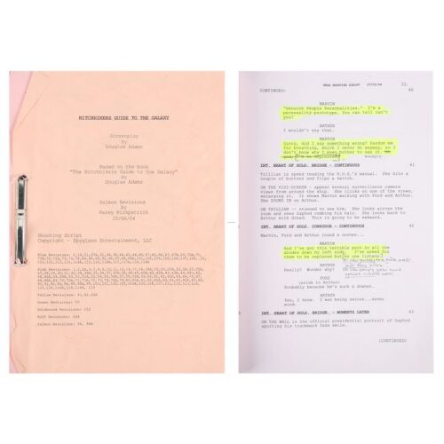 603. The Alan Rickman Archive: Bound Hand-Annotated Shooting Script ### THE HITCHHIKER'S GUIDE TO THE GALAXY (2005)