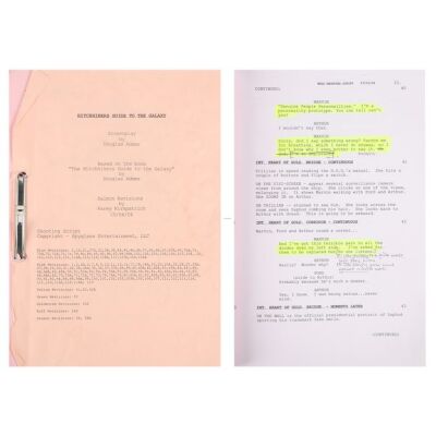 603. The Alan Rickman Archive: Bound Hand-Annotated Shooting Script ### THE HITCHHIKER'S GUIDE TO THE GALAXY (2005)