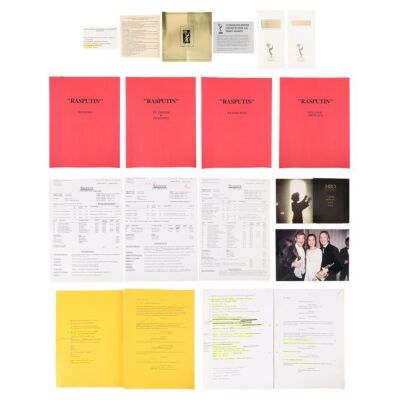 608. The Alan Rickman Archive: Hand-Annotated Script, Call Sheets, Research Notes, Reviews, Articles and Emmy Award Envelope ### RASPUTIN: DARK SERVANT OF DESTINY (1996)