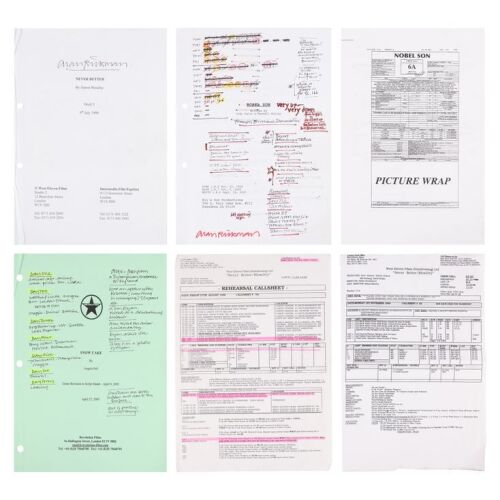 610. The Alan Rickman Archive: Hand-Annotated Personal Shooting Scripts ### SNOW CAKE (2006)/NOBEL SON (2007)/BLOW DRY (2001)