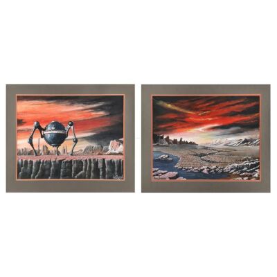 618. Pair of Hand-painted Ian Scoones City of Death Artworks ### DOCTOR WHO ORIGINAL SERIES (T.V. SERIES, 1963 - 1989)