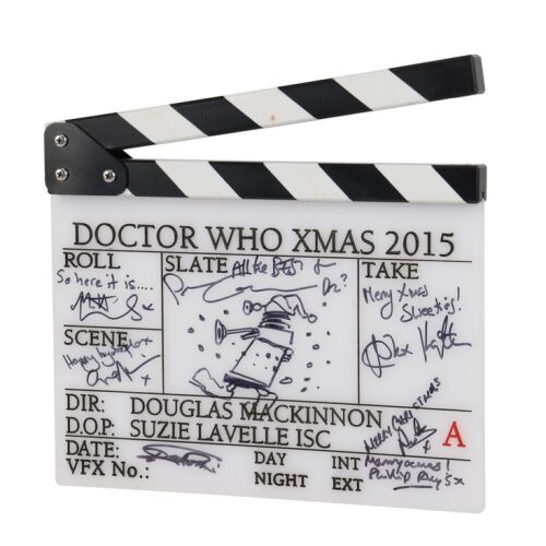 621. Peter Capaldi, Alex Kingston, Matt Lucas and Cast-Autographed Clapperboard ### DOCTOR WHO (T.V. SERIES, 2005-2022)