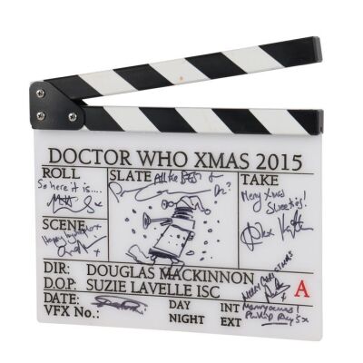 621. Peter Capaldi, Alex Kingston, Matt Lucas and Cast-Autographed Clapperboard ### DOCTOR WHO (T.V. SERIES, 2005-2022)