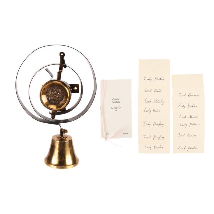 624. Library Bell and Church Service Pamphlet and Name Cards ...