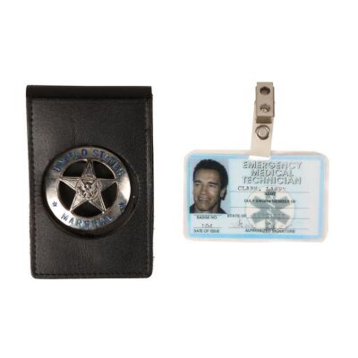 634. John "The Eraser" Kruger's (Arnold Schwarzenegger) US Marshal Badge and Alias EMT ID ### ERASER (1996)