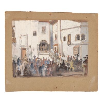 680. Hand-Painted Carl Oscar Borg Set Design ### THE GAUCHO (1927)