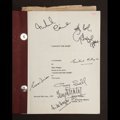 682. Bound Key Cast- and Crew-autographed Script with Breakdown File ### GET CARTER (1971)
