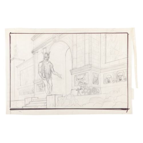 698. Hand-drawn Ray Harryhausen Concept Sketch of Jason's (Todd Armstrong) Arrival at Mount Olympus ### JASON AND THE ARGONAUTS (1963)