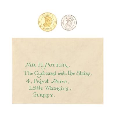 724. Hogwarts Acceptance Letter and Gringotts's Gold and Silver Coins ### HARRY POTTER AND THE PHILOSOPHER'S STONE (2001)