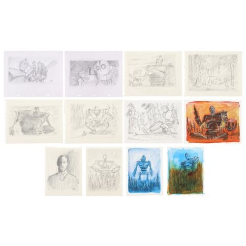 754. Set of 12 Hand-Painted and Hand-Drawn Richard Bazley Iron Giant (Vin Diesel) Artworks ### THE IRON GIANT (1999)
