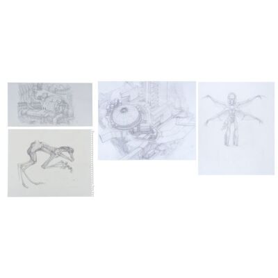 892. Set of Four Hand-drawn Keith Thompson and Allen Williams Concept Sketches of Shatterdomes and Kaiju ### PACIFIC RIM (2013)