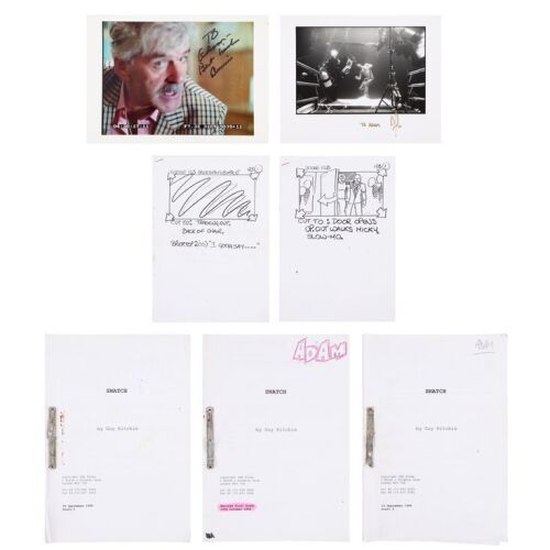 937. Guy Ritchie's Handwritten Confrontation Scene Notes with Brad Pitt and Dennis Farina's Autographs, Three Bound Scripts, and Two Storyboard Booklets ### SNATCH (2000)