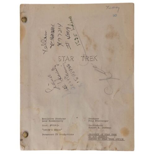 951. Leonard Nimoy's Bound Annotated Personal "Spock's Brain" Script ### STAR TREK: THE ORIGINAL SERIES (T.V. SERIES, 1966-1969)