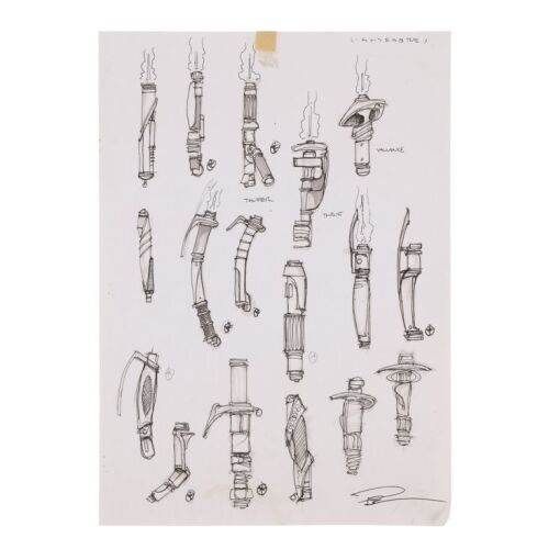 963. Phil Shearer Collection: Hand-Drawn Count Dooku and Mace Windu Lightsaber Concept Design Sketches ### STAR WARS: ATTACK OF THE CLONES (2002)