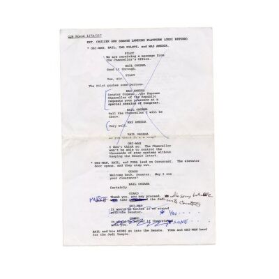 967. Set of Four Script Sides with George Lucas' Handwritten Notes ### STAR WARS: REVENGE OF THE SITH (2005)