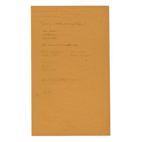 976. George Lucas' Handwritten Early Name Story Notes ### STAR WARS: THE EMPIRE STRIKES BACK (1980)