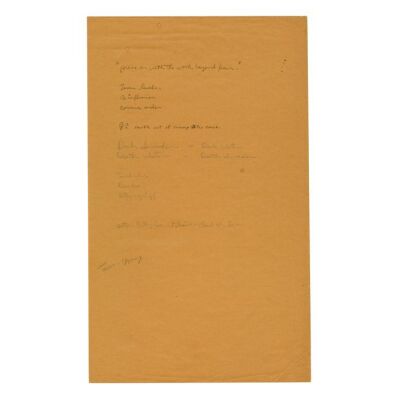 976. George Lucas' Handwritten Early Name Story Notes ### STAR WARS: THE EMPIRE STRIKES BACK (1980)