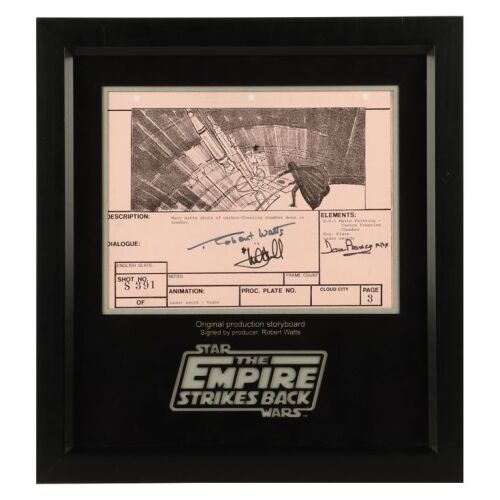 978. Dave Prowse, Mark Hamill and Robert Watts-Autographed Luke Versus Vader Storyboard ### STAR WARS: THE EMPIRE STRIKES BACK (1980)
