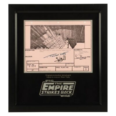 978. Dave Prowse, Mark Hamill and Robert Watts-Autographed Luke Versus Vader Storyboard ### STAR WARS: THE EMPIRE STRIKES BACK (1980)