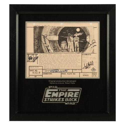 979. Mark Hamill, Carrie Fisher, Anthony Daniels, Kenny Baker and Robert Watts-Autographed Final Scene Storyboard ### STAR WARS: THE EMPIRE STRIKES BACK (1980)