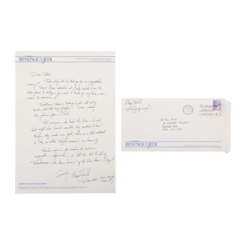 985. Mark Hamill Handwritten Letter ### STAR WARS: RETURN OF THE JEDI (1983)
