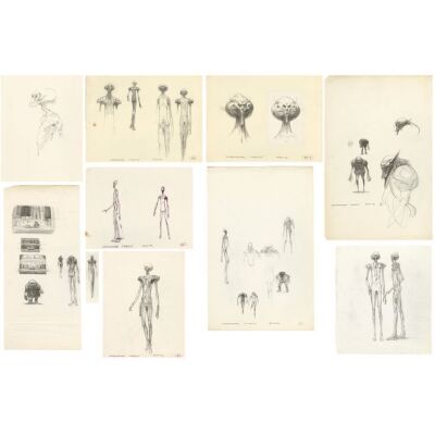 988. Set of 10 Hand-drawn Ralph McQuarrie Alien Concept Sketches ### SHOWSCAN