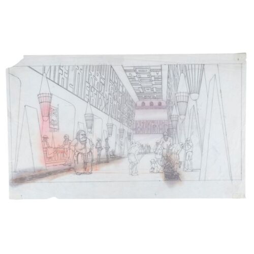 1001. Hand-Drawn Ralph McQuarrie Sketch for Illustration Life in Jabba the Hutt's Palace ### THE ILLUSTRATED STAR WARS UNIVERSE (1995)