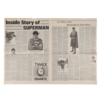 1013. Hand-Doodled Lois Lane (Margot Kidder) Daily Planet Newspaper Autographed by Kidder ### SUPERMAN (1978)