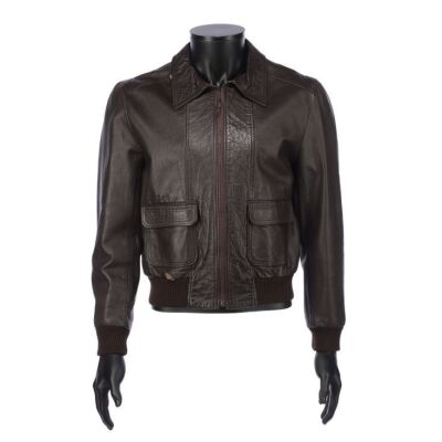 1035. Nick Rivers' (Val Kilmer) Autographed Backup Leather Jacket ### TOP SECRET! (1984)