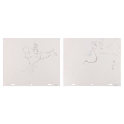 2077. The Genie - Pair of Original Production Drawings ### ALADDIN (1992)