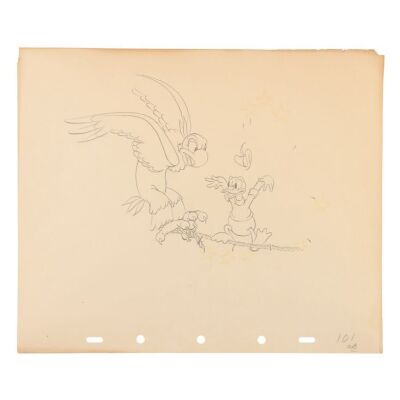2081. Donald Duck and Eagle Original Production Drawing Initialled "C.B" ### ALPINE CLIMBERS (1936)