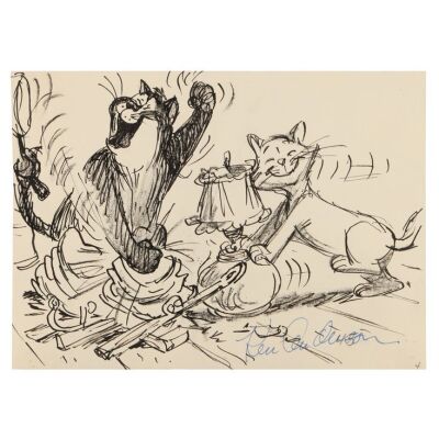 2082. Scat Cat and Duchess Original Storyboard ### ARISTOCATS (1970)
