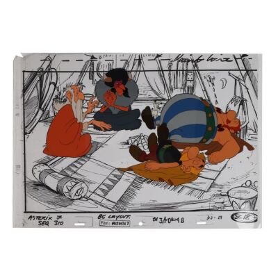 2276. Asterix, Obelix, Getafix and Medicine Man Original Production Cel Setup on Layout Artwork ### ASTERIX CONQUERS AMERICA (1994)