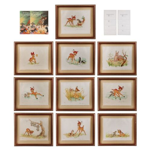 2086. Complete Set of 10 Framed Signed Lithographs ### BAMBI (1942)