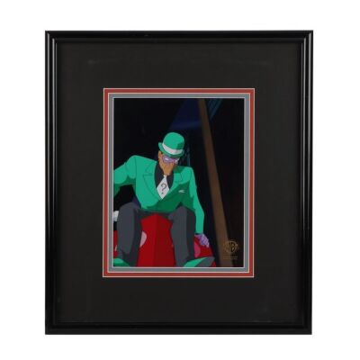 2059. Framed The Riddler Original Production Cel ### BATMAN: THE ANIMATED SERIES (1992-1995)