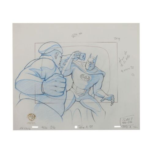 2067. Batman Fighting Original Production Drawing ### BATMAN: THE ANIMATED SERIES (1992-1995)