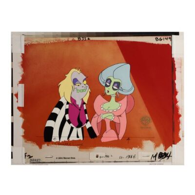 2277. Beetlejuice and Miss Shannon Original Production Cel Setup on Photographic Background ### BEATLEJUICE ANIMATED SERIES (1989-1991)