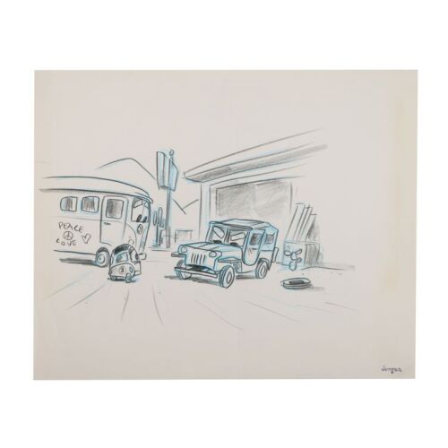 2092. Filmore and Luigi Original Production Hand-Drawn Beat Board ### CARS (2006)