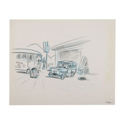 2092. Filmore and Luigi Original Production Hand-Drawn Beat Board ### CARS (2006)