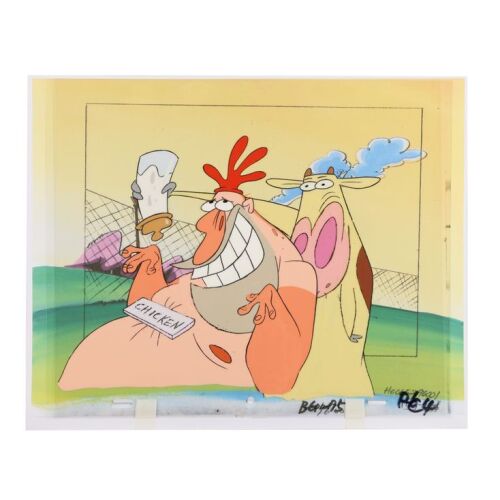 2016. Cow and Big Fat Prisoner Original Production Cel Setup From "Field Trip to Folsom Prison" ### COW AND CHICKEN