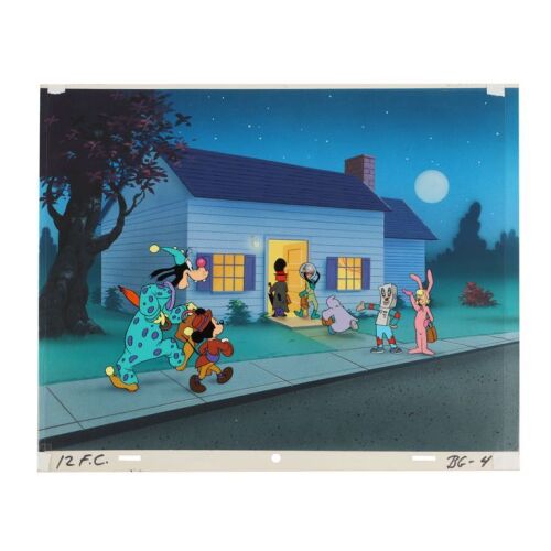 2098. Mickey Mouse and Goofy Original Production Cel on Key Master Production Background ### DRESS UP FOR HALLOWEEN (1980)