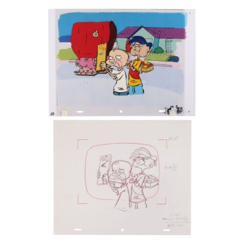 2019. Jonny 2x4 and Rolf Original Production Cel Setup and Camera Layout Drawing ### ED, EDD N EDDY (1999-2008)