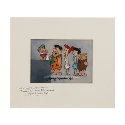 2185. Fred, Barney, Wilma and Betty - Original Production Cel on Master Production Background Autographed by Jean Vander Pyl ### THE FLINTSTONES (T.V. SERIES, 1960-1966)