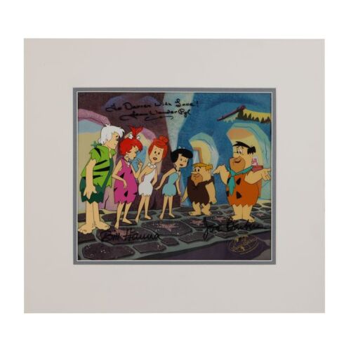 2188. Hand-painted Original Production Cel Autographed by William Hanna, Joe Barbera and Jean Vander Pyl ### THE FLINTSTONES (T.V. SERIES, 1960-1966)