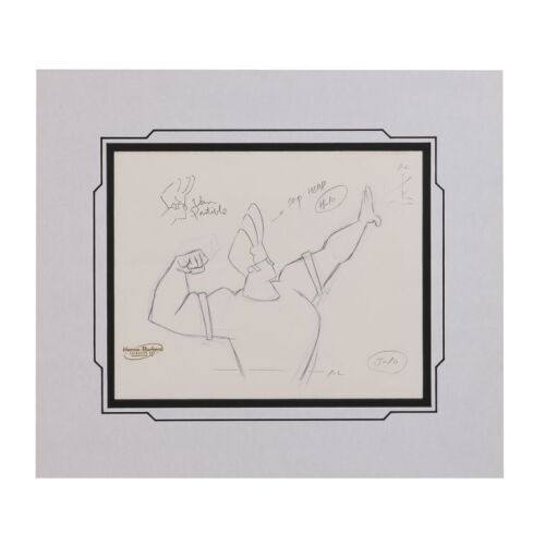 2022. Johnny Bravo Original Production Drawing Autographed by Van Partible ### JOHNNY BRAVO (T.V. SERIES, 1997-2004)