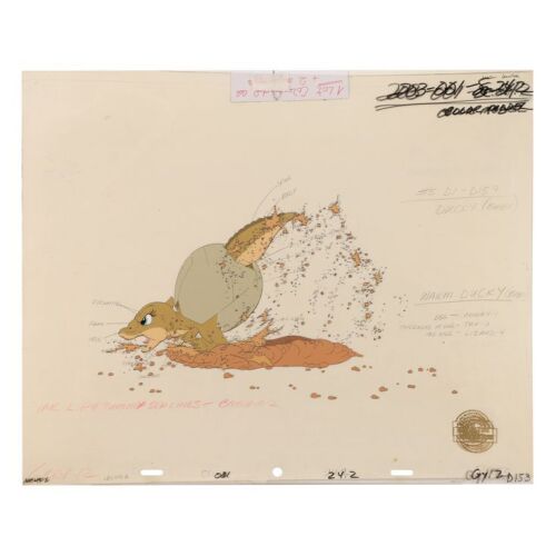 2288. Hand-Painted Ducky Model and Special Effects Cels With Two Production Clean-up Drawings ### THE LAND BEFORE TIME (1988)