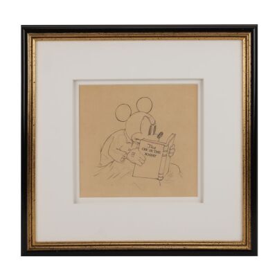 2124. Framed Mickey Mouse Reading Original Production Drawing ### MICKEY PLAYS PAPA (1934)