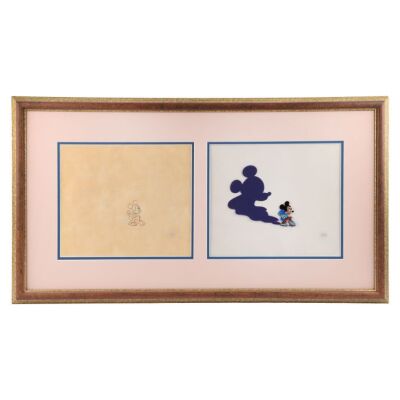 2125. Framed Mickey Mouse Original Production Cel and Matching Production Drawing ### MICKEY'S 60TH BIRTHDAY (1988)