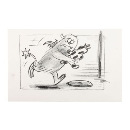 2132. Hand-Drawn Early Sulley Development Storyboard ### MONSTERS, INC. (2001)